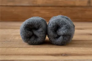 Dicke thermische Wollmischung Winterstiefelsocken, Detailansicht zeigt die gemütliche Textur.