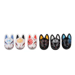 Cute 3D resin Japanese kitsune fox mask magnets for fridge decoration or DIY phone case.