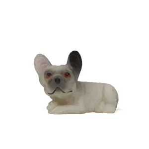 Simpatica statuetta bulldog francese in resina decorazione cruscotto auto mini modello animale