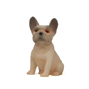 Graziosa statuetta in resina di Bulldog francese, perfetta decorazione per cruscotto auto e scrivania.
