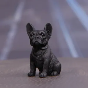 Simpatico piccolo modello di bulldog francese decorazione auto ornamento da scrivania