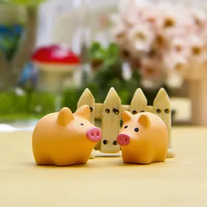 Miniatur Harz Karikatur Tier Figuren Landschaft Ornament Set Ländlichen Stil Sukkulenten Garten Desktop DIY Dekoration