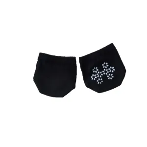 Schwarze Zehenlose Socken Vorfußkissen atmungsaktive unsichtbare Sommersocken dünn