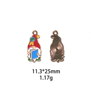 Pendentif en émail alliage gnome de remise des diplômes pour bijoux DIY porte-clés et sac.