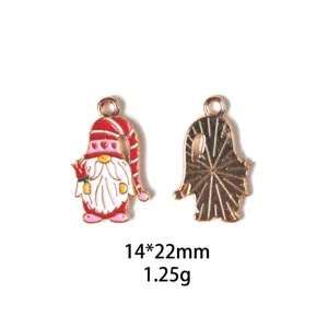 Pendentif charm gnome émaillé pour bijoux DIY cadeau de Saint-Valentin 14x22mm