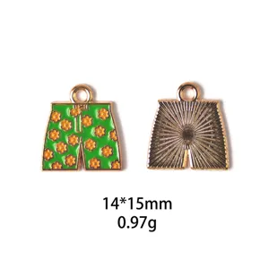 Pendentif en alliage maillot de bain style plage d'été pour bijoux DIY et porte-clés.