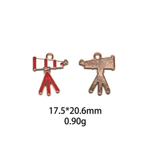 Style pirate télescope émail métal charme DIY bijoux accessoire porte-clés pendentif.