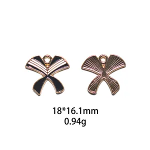 Pendentif en alliage forme d'eventail goutte d'huile accessoires de bijoux pour porte-cles
