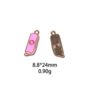Pendentif en alliage émaillé accessoire bijoux DIY, design sac de couchage mignon pour porte-clés.