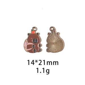 Schattige capibara cartoon hanger doe-het-zelf legering oliedruppel sieraden accessoire.