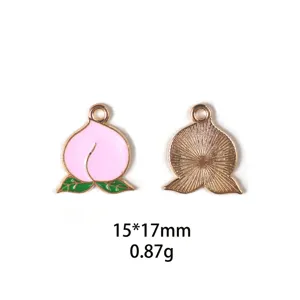 Pendentif en alliage émaillé pêche breloque DIY accessoire de bijoux 15x17mm pour bracelet collier