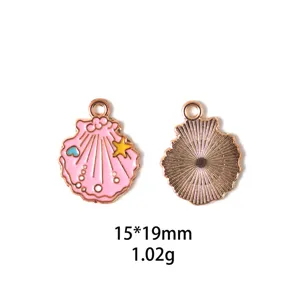 Série océan pendentif coquillage en alliage accessoires pour bijoux DIY porte-clés