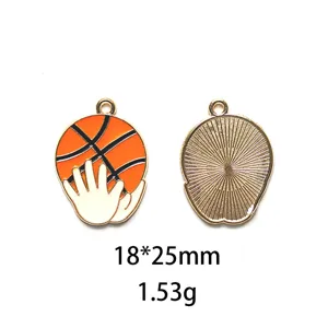 Pendentif goutte d'huile en alliage de basket-ball accessoire de bijoux DIY breloque