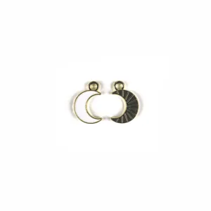 DIY legering maan hanger bedels, schattige geëmailleerde halve maan sieraden detail.