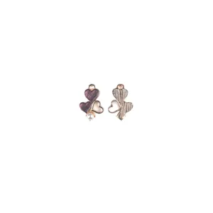 DIY Alliage Perle Coeur Pendentif Goutte Huile pour Fabrication de Bijoux Accessoire