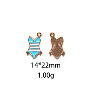 Vue détaillée du charm pendentif maillot de bain mignon, env. 14x22mm et 1,00g en alliage.