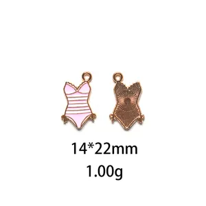 Pendentif maillot de bain en alliage bricolage plage d'été accessoire bijoux 14x22mm