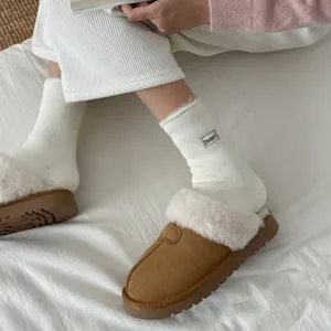 Gemütliche dicke Wintersocken für Damen, gefütterte warme Schneesocken für drinnen und Stiefel.