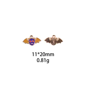 Halloween vleermuis geëmailleerde legering hanger DIY sieraden accessoires 11x20mm DIY