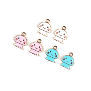 Schattige Cartoon Kwal Zinklegering Bedels Geëmailleerde Dieren Hangers Voor DIY Armband Halsketting Sleutelhanger Sieraden Maken