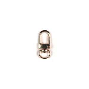 Gold lobster clasp swivel snap hook keychain hardware accessory for bag purse DIY craft making.