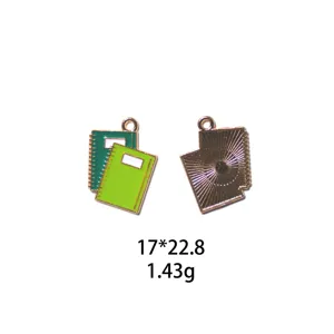 Pendentif carnet émail DIY papeterie alliage bijou accessoire porte-clés loisir créatif