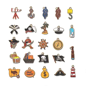 Série pirate originale breloques en métal à l'huile accessoires de bijoux DIY pendentifs.