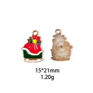 Pendentif en métal de Noël pour la fabrication de bijoux DIY et accessoires de collier.