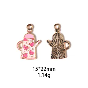 Saint-Valentin amour arrosoir pendentif en alliage DIY accessoires de bijoux porte-clés.