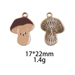 Alloy paddestoel bedel hanger DIY schattige sieraden accessoires voor sleutelhanger