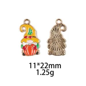 Dankzegging pompoen gnoom legering bedel hanger voor DIY sieraden maken 11x22mm