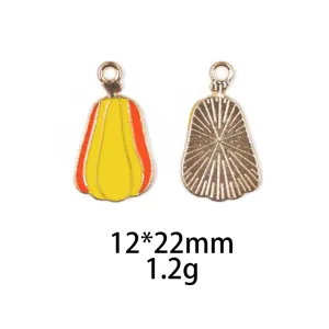 Thanksgiving pompoen legering geëmailleerde hanger DIY sieraden accessoire sleutelhanger