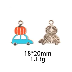 Thanksgiving pompoen auto legering hanger voor DIY sieraden accessoires, 18x20mm.