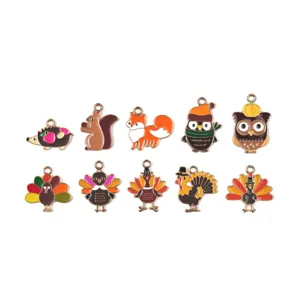 Kalkoen Thanksgiving emaille bedels legering DIY sieraden accessoires sleutelhanger
