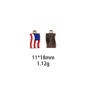 Amerikaanse vlag vuurwerk legering sieraden hanger DIY bedels accessoires detail