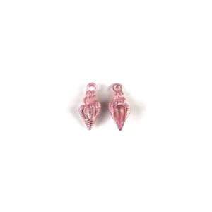 Breloques en métal coquillage 3D rose, accessoires bijoux DIY en alliage, pendentifs porte-clés
