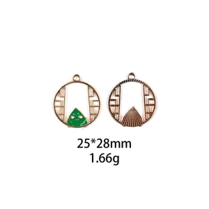 Festival des Bateaux-Drapeaux Zongzi alliage DIY bijoux charms, 25x28mm pendentifs en métal.