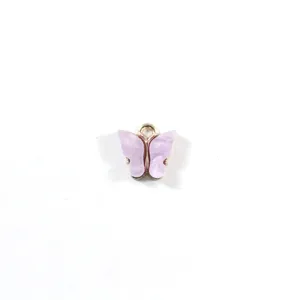 Pendentif papillon en résine breloque DIY alliage goutte d'huile accessoire bijoux porte-clés