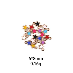 Mini Vijfpuntige Ster Legering Druppelolie DIY Sieraden Accessoires Hanger
