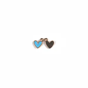 Mini heart enamel alloy charm pendant DIY jewelry making accessories for keychains crafts.