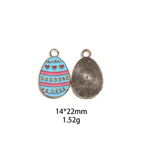 Paasei DIY legering geëmailleerde bedels hanger sleutelhanger sieraden accessoires knutselen