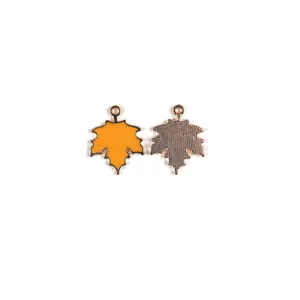 Pendentif feuille d'érable en alliage émaillé accessoires de bijoux DIY porte-clés