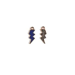 Lightning bolt alloy enamel charms DIY jewelry pendant accessories keychains 2pcs