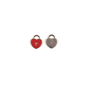 Heart-shaped lock charms alloy metal DIY jewelry accessories for keychains pendants crafts