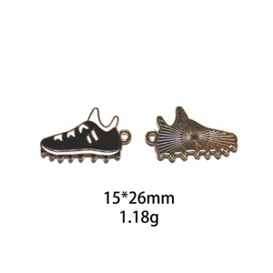 Pendentif chaussure de football en émail alliage DIY accessoires de bijoux porte-clés