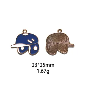 Pendentif en alliage émaillé de casque de baseball original accessoire bijoux sac charm