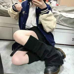 Gebreide beenwarmers in Japanse stijl voor vrouwen, warme sokken voor JK uniform mode.