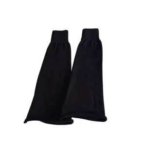 Zwarte gebreide beenwarmers voor vrouwen, Japanse stijl Lolita JK slouchy sokken voor dagelijks.