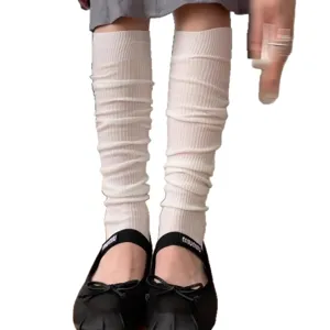 Chaussettes montantes blanches femme jambieres style ballet mode printemps automne
