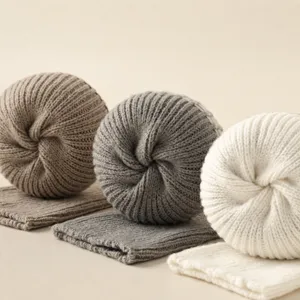 Winter warm knitted leg warmers slouch socks Japanese preppy style cute calf covers